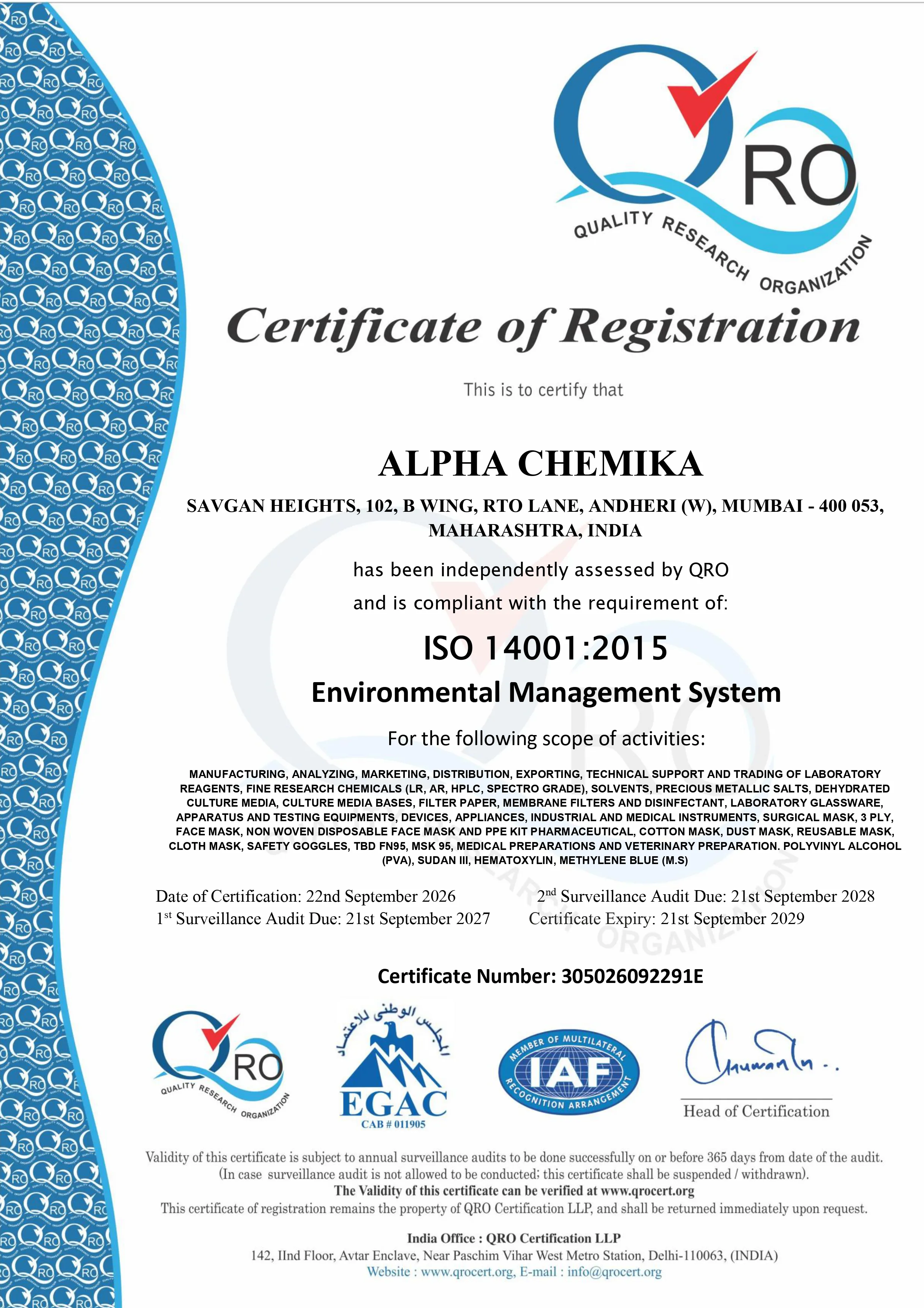 ISO 14001:2015 Environmental Management System